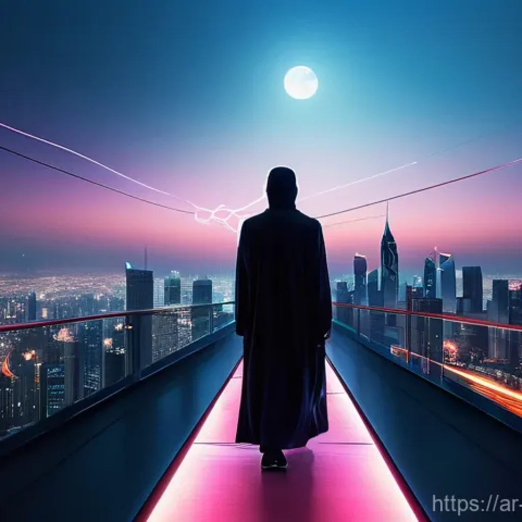 보안 취약점 관리 프로세스의 지속적 개선 - **Digital Vigilance: The Tightrope Walk** A visually stunning, futuristic image depicting a lone...