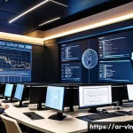 Home 21 보안 취약점 관리에 대한 업계 동향 분석 - A high-tech cybersecurity operations center with diverse Arab IT professionals collaborating intense...